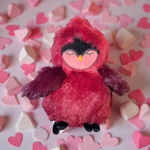 Slumberkins Mini Cardinal Bird Plush Stuffed Animal Cranberry 6" NWT Ltd Ed